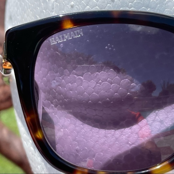 NWT Balmain Tortoise  Acetate Plastic Sunnies Shades Sunglasses - Picture 11 of 12